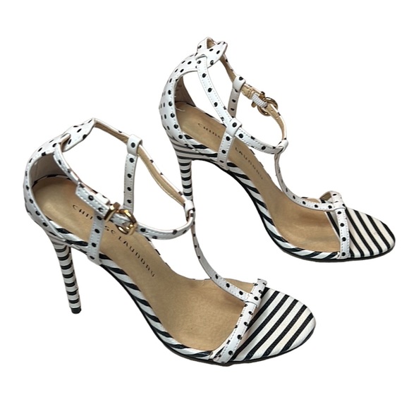 Chinese Laundry Shoes - Chinese Laundry Polka Dot Dress Sandal,White/Black Size 8.5